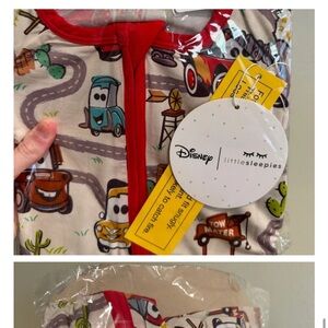 Little Sleepies Pixar Cars 6/12 month zippy NIB